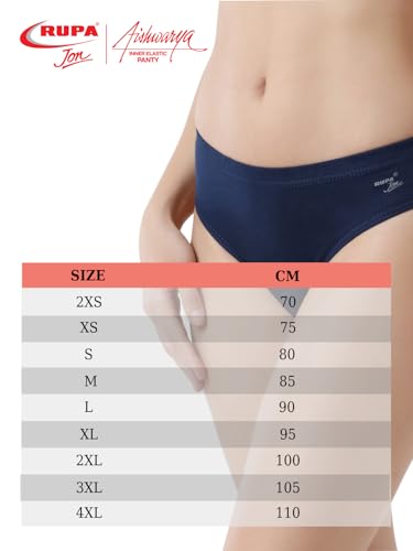 Image of Rupa Jon Solid Panty for Women | 100% Cotton Fabric | Inner Elastic | Pack of 9