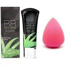 Aloe Vera Moisture Blemish Balm Foundation BB Cream (Beige, 30 g) with 1 Pink Beauty Blender