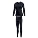 Produktbild Medico Damen Wäsche Set Thermounterwäsche Funktionsunterwäsche Skiunterwäsche Schwarz 40/42