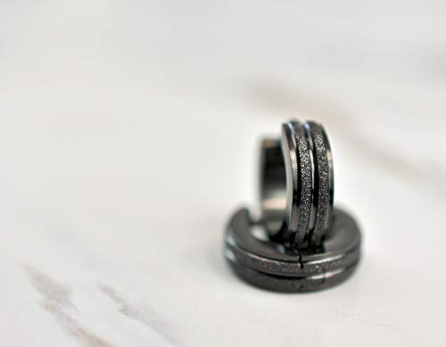 Stainless Steel Hoop Earrings For Men's Women's,Silver/Gold/Black/Blue Hypoallergenic Round Huggie Earrings,Fashion Punk Earrings Piercing Jewelry,Simple Stylish Loop Earring,Gift for Him Her Birthday4