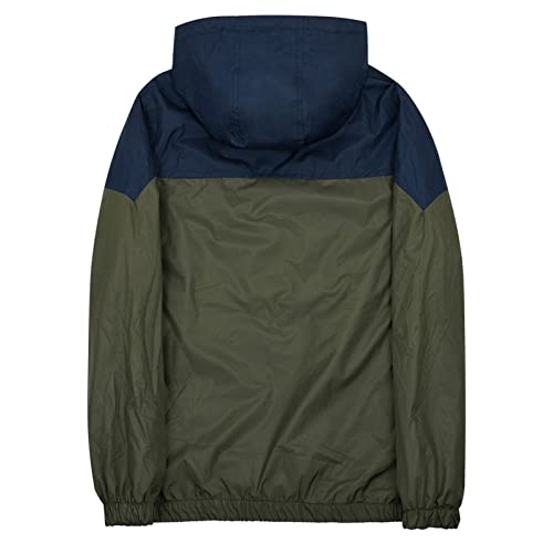 Mens Bomber Jacket Lightweight Breathable Rainproof Windbreaker Hooded Coat - image 5