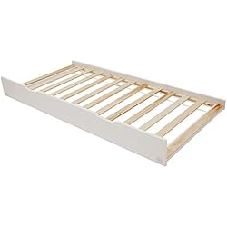 BENEFFITO ONEIROI - Cajón de Cama Funcional con Ruedas - Cama Nido Individual - Madera de Pino - Blanco - 190x94cm