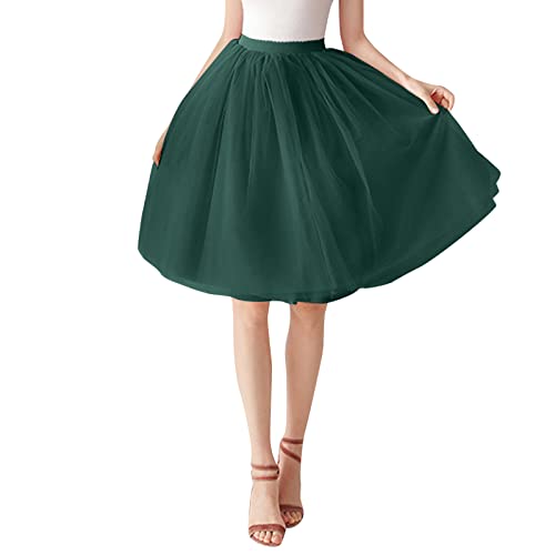 Damen Großes Kostüm Tüllrock Tutu Unterrock Kurz Ballkleid Ballett Tanzkleid Abendkleid Anlass Tumblr Mädchen (B-Green, One Size) Damen Großes Kostüm Tüllrock Tutu Unterrock Kurz Ballkleid Ballett Tanzkleid Abendkleid Anlass Tumblr Mädchen (B-Green, One Size)