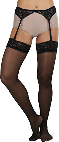 Image of ToBeInStyle Women's Lace Classic Elegant Sheer Garter Belt
