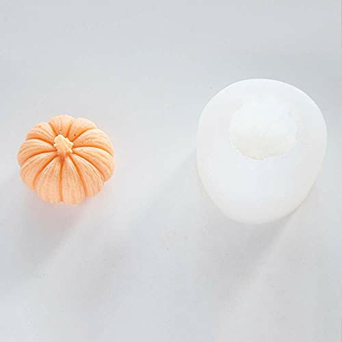 Hjinyu 3D-DIY-Kürbis-Kerzenform, handgefertigt, Kürbis-Form, Silikonform für Süßigkeiten, Backen, Kuchendekoration… – Bild 8