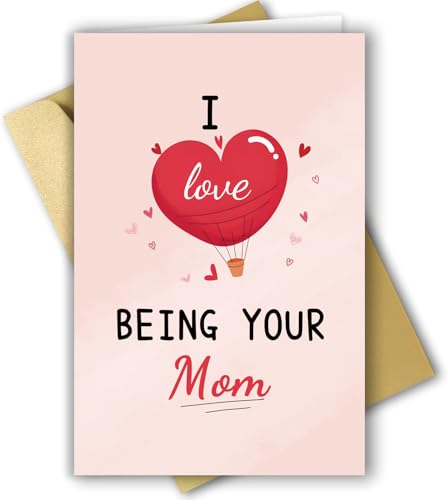 RPJIEKINXU Cute Valentine's Day Card for Son Daughter Kids, Lovely Valentine's Day Card&Gift from Mom For Son In Law Daughter In Law Toddler Children, Birthday Cards from Mom