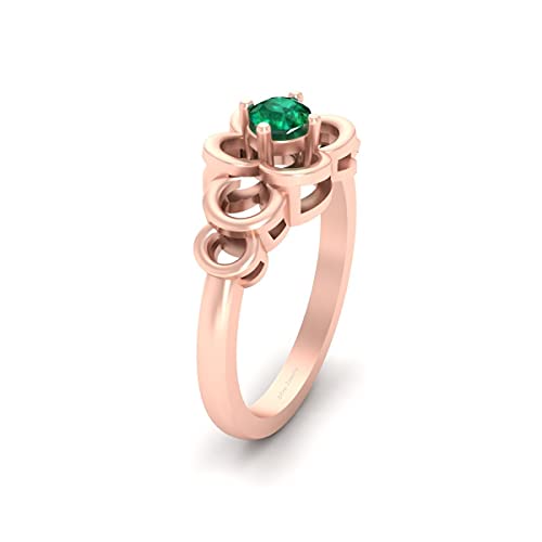 Argent sterling 925 bague en oxyde de zirconium vert éclatant