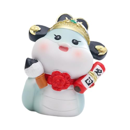 Figurine de serpent rose miniature décorative pour maison et chambre
