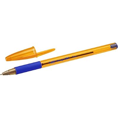 Ручка шар BIC Orange grip, корп. оранжевый, синие детали, рез.держ, 0.3мм, 811926, синяя (3086123008984)