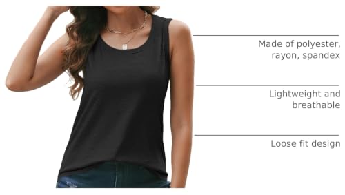 Image of AUTOMET Women's Square Neck Tank Top | Soft Lightweight Sleeveless Shirt, Loose Fit Flowy Summer Basic for Layering, Casual & Workout