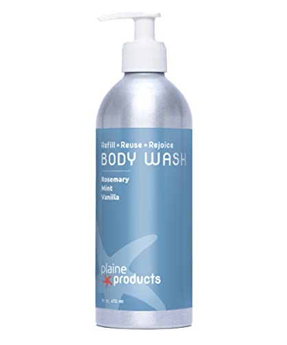 Plaine Products Returnable, Refillable Body Wash: Rosemary, Mint, Vanilla 16 oz (Original with pump) image 3