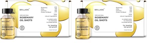 Image of Brillare 20% Rosemary Oil Shots For Rapid Hair Growth | Improves Thickness | Controls Hair Fall & Nourishes Scalp | 100% Natural, Non Greasy Hair Oil Shots For Men & Women