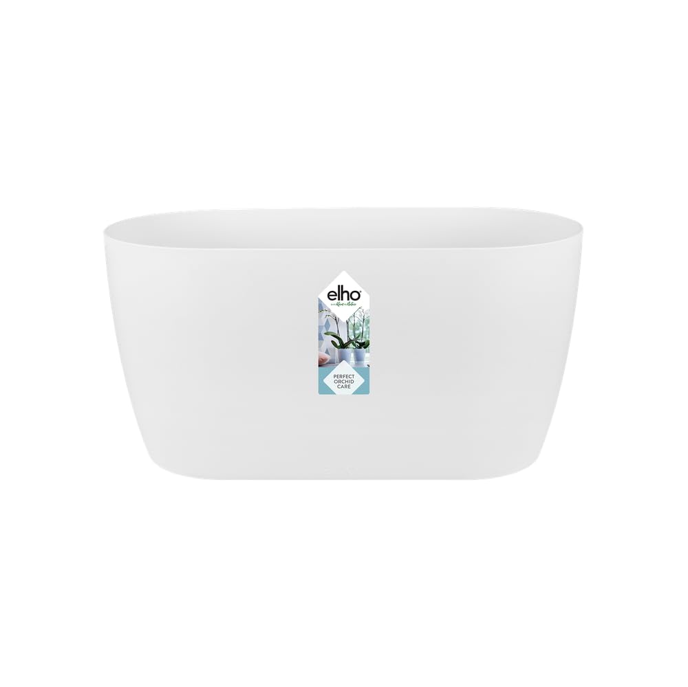 elho Blumentopf - Innen, Ø 24.8 x H 12.0 cm - Weiß/Weiss, speziell für Orchideen