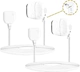 JESSPOW 2Pack 10 Feet Power Cable for Arlo Pro & Pro 2, Weatherproof Outdoor Charging Cord with Quick Charge 3.0 Adapter, Compatible Arlo Go & Security Light (White)