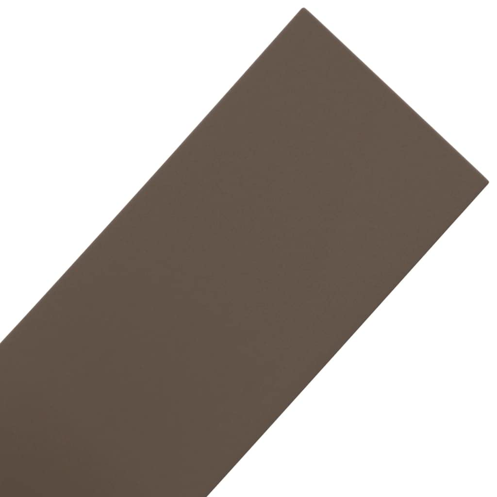 Bordo per prato, 2 pezzi, marrone, 10 m x 15 cm, in polietilene, flessibile, per aiuole, aiuole, viali, bordi per laghetti