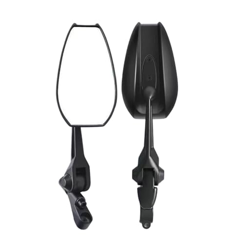 Espejo retrovisor moto HD con lente limpia ajustable de aluminio blanco