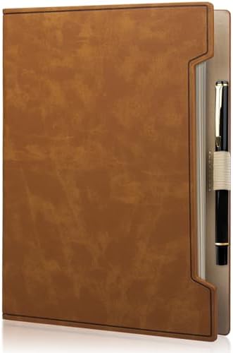 Vintage Lederordner Mit 3 Ringen - Portfolio-Organizer Für Dokumente & Fotos 21,6x27,9 Cm