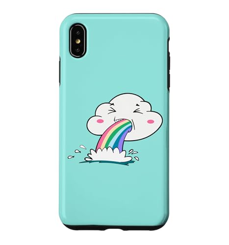 Cute Kawaii Rainbow Puking Cloud Design �X�}�z�P�[�X iPhone XS Max �p