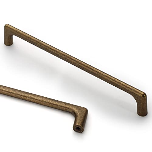 10個パック 7.5インチ(192mm) アンティーク真鍮キャビネット取っ手 キャビネットハンドル 食器棚ハンドル キッチンハードウェア 食器棚引き出し ドレッサープル用