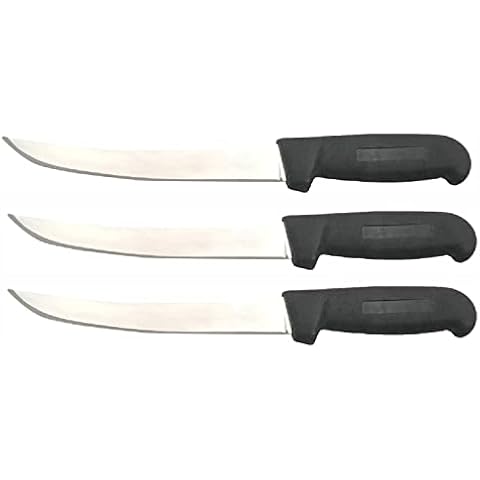 Boning Knife - Cozzini Cutlery Imports 6.5 in. Blade - Curved, Stiff - Black Fibrox Handle (3 Pack - 6.5 in. Boning) Cover