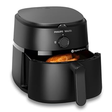 Fritadeira Airfryer Série 1000 XL, Philips Walita, 4,2 litros, Tecnologia RapidAir, Preta, 2 anos de garantia, 110v - NA120/00