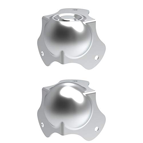 Image of Penn Elcom Flight Case Large Ball Corner (Set of 1) Top /Male & Bottom /Female /Leg | Zinc Finish | DJ /Audio /Sound Box (5.78*5.78*5.78 cm) Round Angle Edge | Case Protection with 3 Holes | Easy to Fit