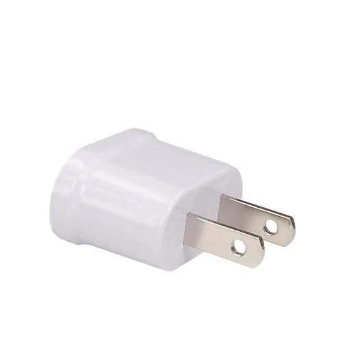 変換プラグ 電源変換プラグ 欧州規格 - 日本規格 1対1変換プラグ 海外用電源変換プラグ コンセントプラグ マルチ変換アダプター 2ホール フラットプラグ 電気製品 旅行用（日本／タイ／中国／中国台湾／米国など） 小型で持ち運びに便利 電源 コンバーター (1個セット)