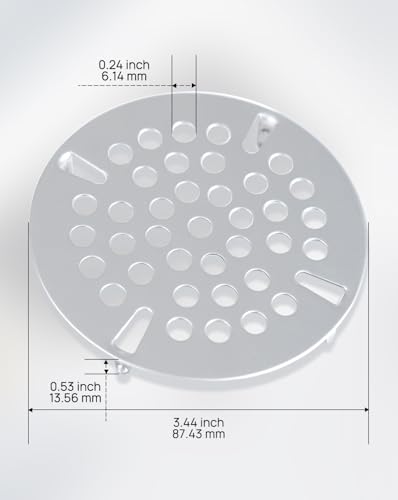 Repuesto para colador de desagüe de fregadero comercial 3 en 1/2 pulgadas, acero inoxidable 3 pack miniatura 5