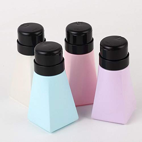 SaveStore Top 1PC 220ML UV Gel Nail Polish Acetone Remover Dispenser Pump Bottle Portable Press Liquid Alcohol Empty Refillable Bottle