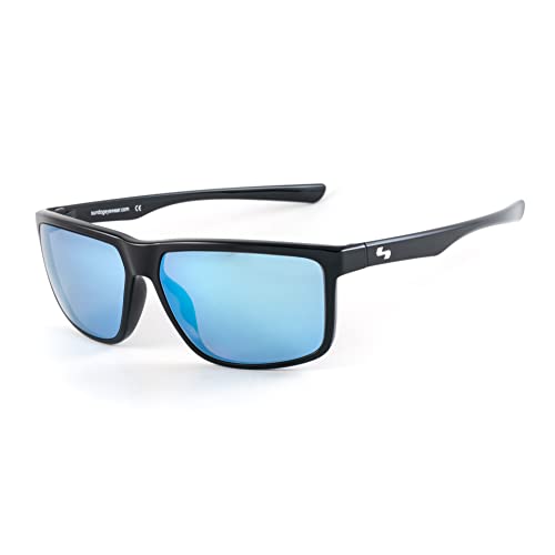 Sundog Eyewear Premium Sunglasses for Men - Jet - UV Protection Featured Lens Technology - Great Fit for Golf, Fishing, Fashion, Beach, Hiking, Aviator and Driving Glasses - Black, Grey, Blue