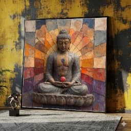 Tableau Bouddha pour calmer l'esprit et transformer un mur vide en espace de yoga