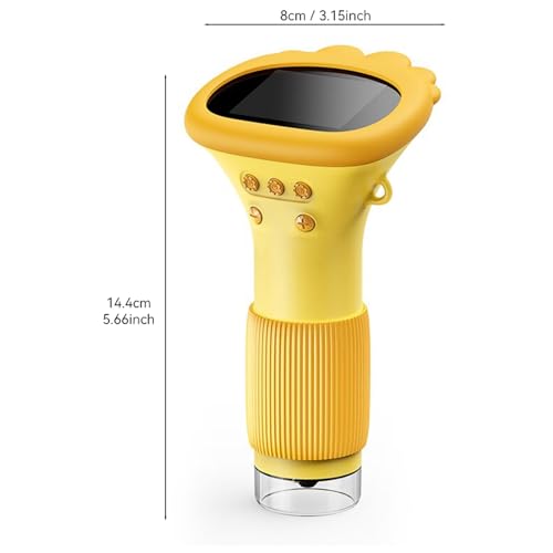 Image of 2in Screen Handheld Microscope 2MP 100 to 1000X Zoom Real Time HD Imaging Portable Microscope with 8 LEDs (Orange)