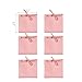 Yaqulen 6 Pcs Microfiber Pink Jewelry Pouch Jewelry Packaging Bag Luxury Small Jewelry Gift Bags Bow Tie Microfiber Bag for Bracelet Necklace Packaging, Envelope Style with String and Divider(Pink)