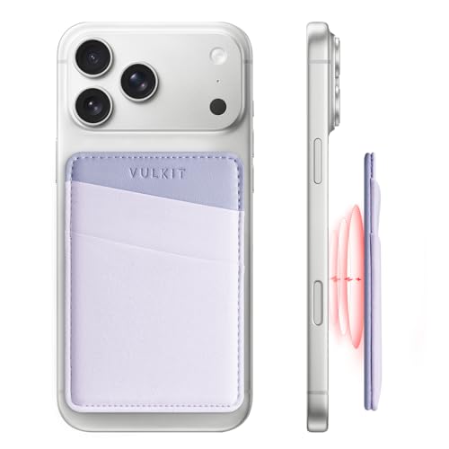 VULKIT Cartera Magsafe Compatible con Serie iPhone 15/14/13/12, Tarjetero RFID de Lycra Elástica con Imán MagSafe