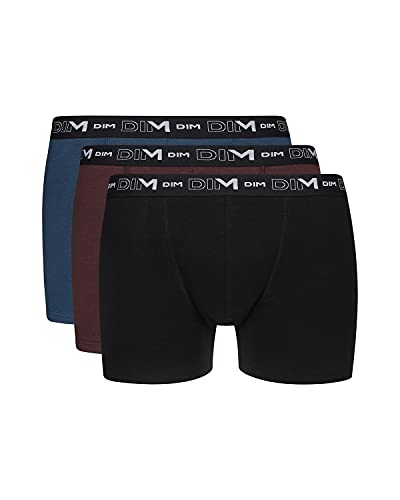 Bóxers Dim para hombre, pack de 3 calzoncillos elásticos contra las rozaduras diario