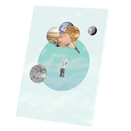 Poster planete ballons enfant collage poétique | Tableau de rêves