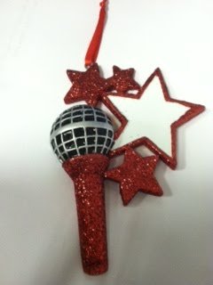 Microphone Personalized Christmas Ornament