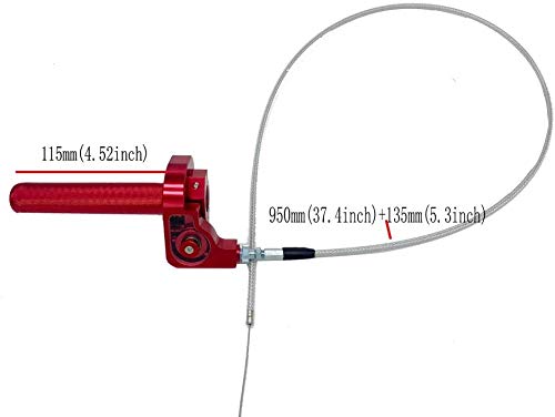 Universal Motorcycle Racing 22Mm Cnc Aluminum Throttle Grip Quick Twister With Throttle Cable For Klx Cr Crf Exc Xr Ttr Cb Ssr Crf50 Crf230 50 70 110 Irbis 125 230 250 Dirt Bike Pit Bike #TOP5