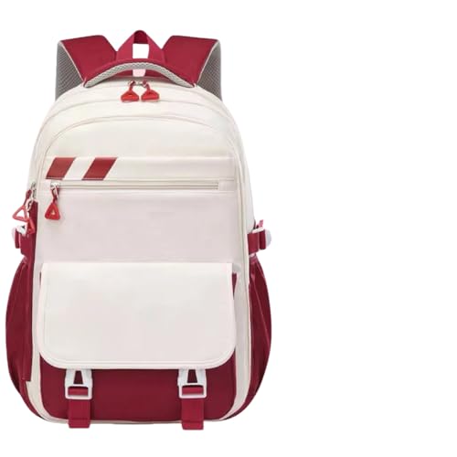 Mochila Escolar De Grande Capacidade Para Estudante Feminina lmpermeável (vinho)