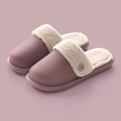 Autumn/Winter - Women's Thick Cotton Slippers - Anti-slip for Indoor Use, Comfortable and Warm2