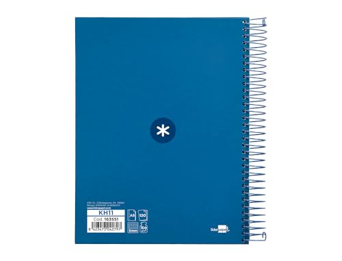 Liderpapel Spiral Notebook A5 Micro ANTARTIK Cover Lined 120H 90 g Square 5 mm 5 Bands 6 Drills Dark Blue - Image 4