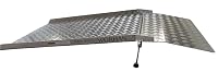 WORHAN Mobil Schwellenrampe Variable Höhenverstellung Ladeplattform Stufenrampen Rollstuhlrampe Alu Aluminium Rampe Türschwellenrampe TR157 – Ansicht 7