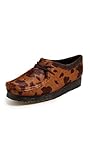 Clarks Women's Cow Hair Wallabee Shoes, Brown Cow Print, 7.5 Medium US