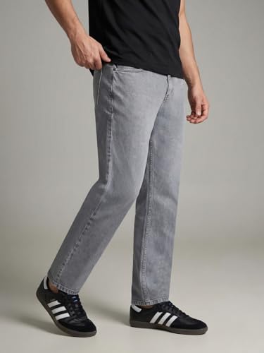 Image of Urbano Fashion Men's Relaxed Fit Washed Denim Jeans Non-Stretchable