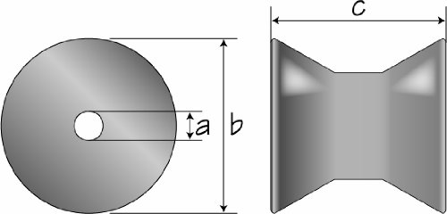 Seasense Bow Stop Polyvinyl, 3-Inch, Yellow #TOP2