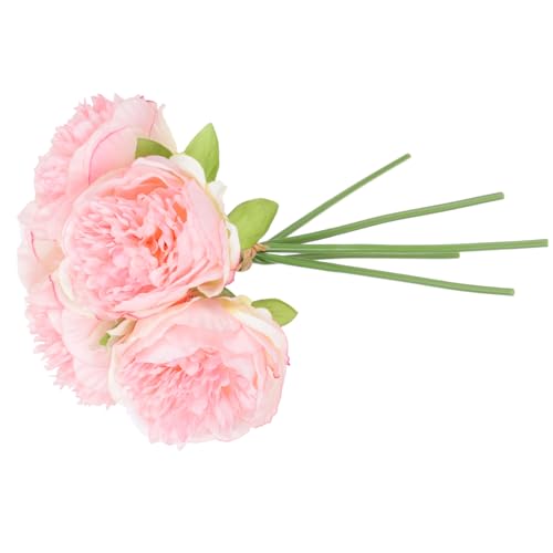 Cabilock Gefälschte Blumen für Zuhause Dunkle Pfingstrose Künstliche Pflanzendekoration Realistische Pfingstrose Künstliche Pflanzenornamente Hochzeitsdekoration