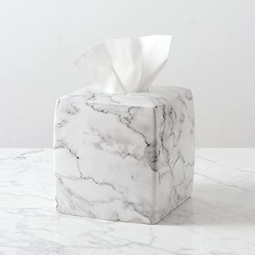 Boîte à mouchoirs céramique effet marbre pour une déco cocooning