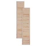 ben+camilla.com Lamellentür Holztür Natur 1980 x 394 x 21 mm mit geschlossenen Lamellen für Regale, Schränke, Möbel | Kiefer Holz unbehandelt | Doppel-Paket 2-er Pack