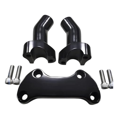 Pince de rehausseur de guidon noir 3.5 pouces pour moto custom Sportster XL Dyna