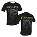 Dayalany Sepulturas Shirt Men'S Short-Sleeved Double-Sided Printed T-Shirt Round Neck Black Small